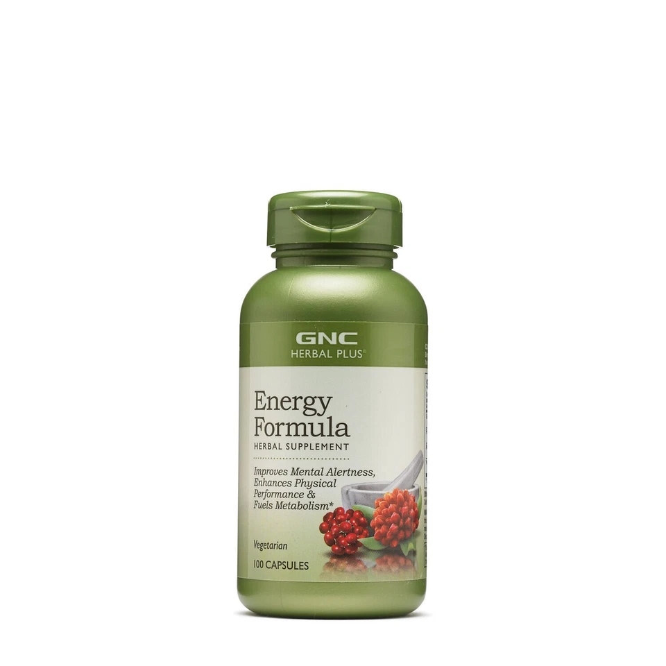 GNC Herbal Plus Energy Formula 100 Vegetarian Capsules