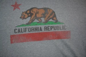XL grau Kalifornien Republik Flagge Shirt Fifth Sun Made in Mexico - Bild 1 von 3