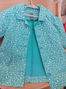 BABY GAP Girls Printed Mac EGYPTIAN TURQUOISE Cotton Nylon 18-24 Months - Picture 1 of 14