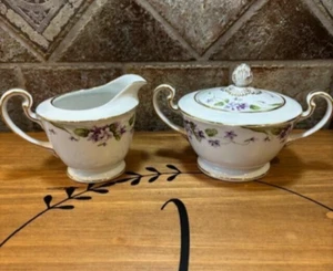 Rare Noritake Nancy Sugar Bowl and Creamer Set - Pristine Condition - Picture 1 of 8