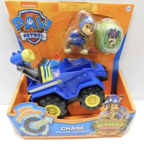 Paw Patrol Dino Rescue Chase Deluxe Rev Up Fahrzeug mit Mystery Figur NEU - Bild 1 von 4