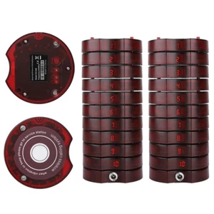 5/10x Restaurant Wireless Waiter Calling Paging System Guest Pager Coaster - Picture 1 of 9