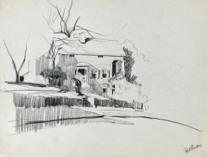 Disegno architettonico Norman Kent PORT CHESTER New York anni 40 - Foto 1 di 2