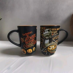 Set of 2 * Disney Store Jack Skellington Nightmare Before Christmas Coffee Mugs - Picture 1 of 8