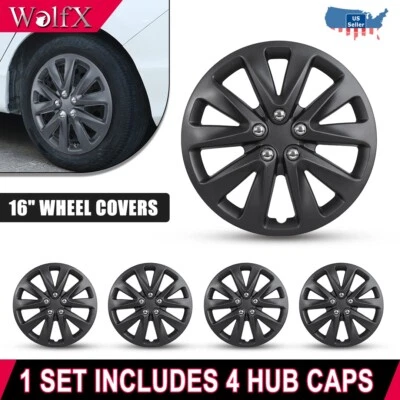 16" inch Set Of 4 Wheel Covers Snap On Full Hub Caps For 2009-2013 Dodge Journey - Image 1 of 4