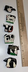 NONY New York Vintage Button Covers Cows Black White Full Set Used - Picture 1 of 8