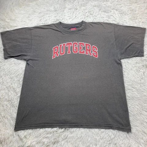 Vintage Rutgers Scarlet Knights Shirt Adult Extra Large Gray Red Football Mens Cover
