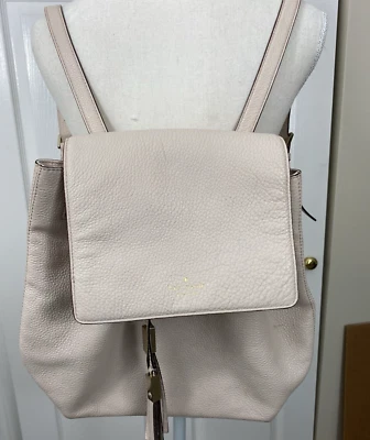 Mochila de cuero Kate Spade Wilder gris rosa claro de la calle Foto 1 de 4