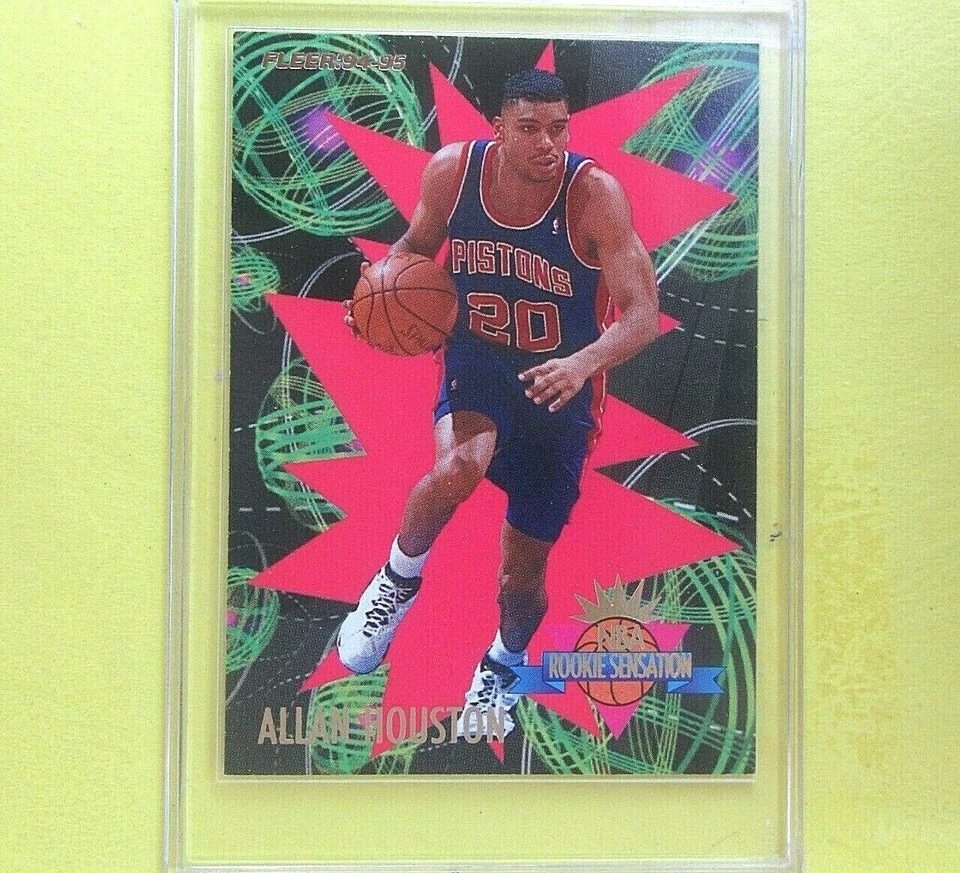 ALLAN HOUSTON  1994-95  ROOKIE SENSATION  Fleer #10 of 25  Detroit Pistons - Image 1 of 1