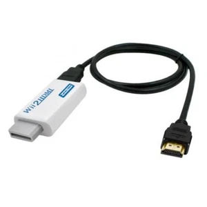 Cable HDMI + convertisseur adaptateur HDMI full DH 1080 pour Nintendo Wii Wii U - Imagen 1 de 6