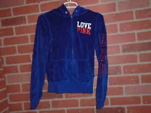 NEW YORKS GIANTS DAMEN VICTORIAS SECRET HOODIE SWEATSHIRT MIT DURCHGEHENDEM REISSVERSCHLUSS GRÖSSE SMALL - Bild 1 von 3