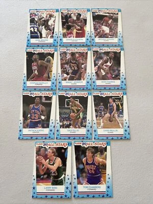 1989-90 Fleer Basketball All Star Sticker Complete 11 Car Set - MICHAEL JORDAN - Image 1 of 2