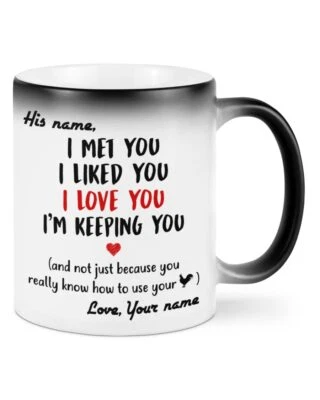 I Love You I'm Keeping You Ceramic Coffee Color Changing Gifts For Couple Mug - Image 1 of 4