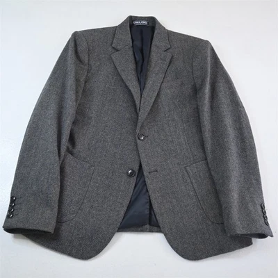 Paul Jones MediumR Blue Herringbone Wool Tweed Mens Blazer Jacket Sport Coat - Image 1 of 4
