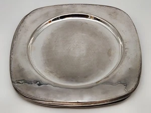 Vintage Lots of 10 Hecho En Mexico Silverplate Plates Mid Century Modern - Heavy - Picture 1 of 16