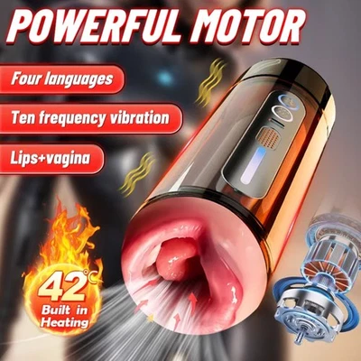 Male Automatic Handsfree Masturbater Cup Stroker Pocket-Pussy Toy Men Lubricants - Image 1 of 4