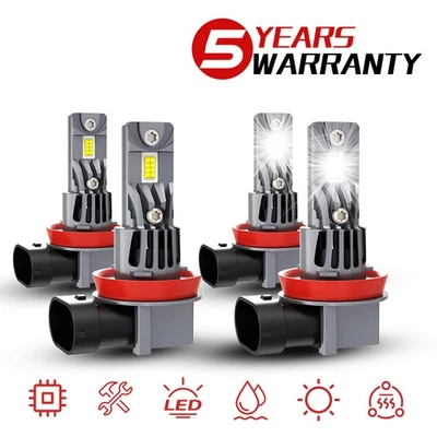 H9 CANBUS LED Faros Hi Lo Bombillas de haz para Nissan Pathfinder 2017 2018-2022 Foto 1 de 4