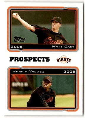 Matt Cain/Merkin Valdez 2005 Topps #690 San Francisco Giants - Image 1 of 2
