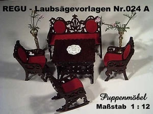 "Puppenmöbel 1 : 12 selbst gemacht" - REGU - Laubsägevorlagen Nr.024 A +++++++++ - Bild 1 von 2