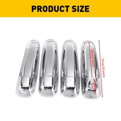 Se adapta a Dodge Dakota 2005 2006 2007 2008 2009 2010 2011 cubiertas de manija cromadas Foto 1 de 4