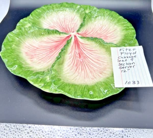 Fitz and Floyd four section serving Cabbage leaf Plate 12" Original Box display - Picture 1 of 8