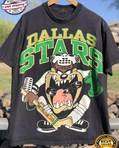 Vintage Dallas Stars Looney Tunes Taz T-Shirt, Dallas Stars Shirt DA09829 Cover
