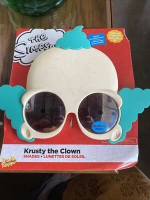 Sun-Staches The Simpsons Krusty Clown Character Sunglasses Costume Party Shades - Image 1 of 4