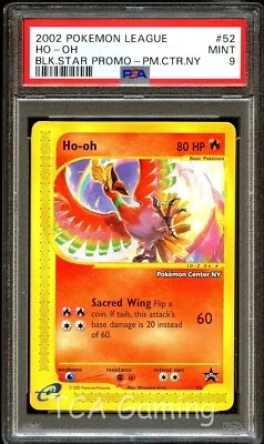 PSA 9 MINT Ho-Oh # 52 WOTC Black Star Promo Pokemon Card - Image 1 of 2
