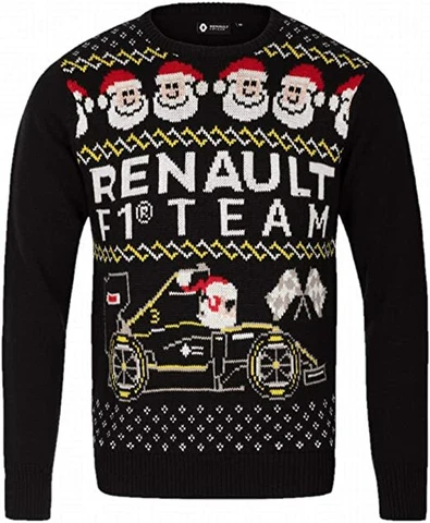NEW RENAULT F1® TEAM Official product Christmas jumper Black Ugly Sweater LARGE Cover