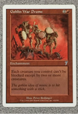 MAGIC: THE GATHERING - GOBLIN WAR DRUMS 1X- 7TH  EDITION - UNCOMMON -  NM - MTG