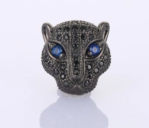Leopard Panther Cheetah Charm Beads Bracelet DIY Jewelry Making Bead Animal - Picture 1 of 6