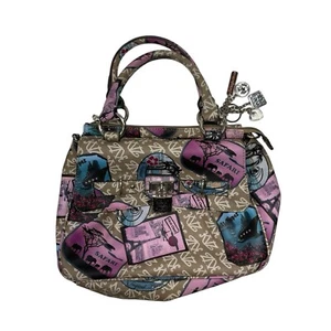 Kathy Van Zeeland Shoulder Bag Safari Travel Silver Accents Purse Charms Y2K - Picture 1 of 14