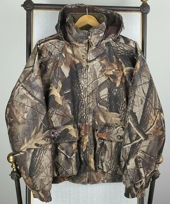 WOOLRICH MG3 Size Large Mens Reversible Realtree Camo Thermore Bomber Jacket  - Image 1 of 4