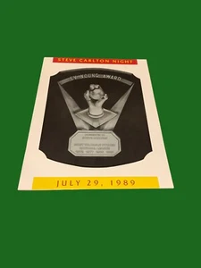 Steve Carlton Night July 29 1989 Philadelphia Phillies Program Ex Condition - Picture 1 of 7