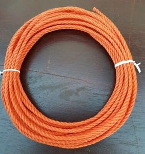 5M ORANGES POLYPROPYLENSEIL, 4MM DURCHMESSER, SCHWIMMSEIL/SCHNUR, NEU - Bild 1 von 2