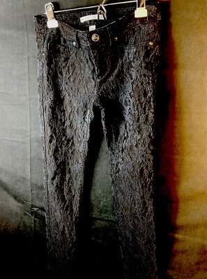 Lauren Conrad Women’s Size 2 Black Textured Pants 26X28 Preowned - Image 1 of 4