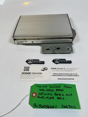 OEM 2006-2009 Dodge Ram Infinity Radio Amp / Amplifier 56046001 1500 2500 3500 - Image 1 of 4