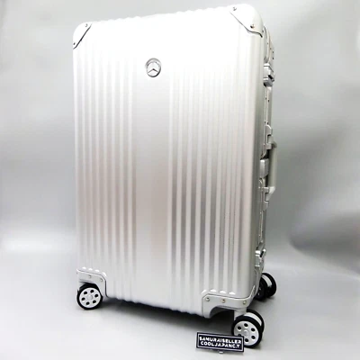 Mercedes Benz Original Aluminum Suitcase 65L Silver Carry Bag Novelty Japan NEW - Image 1 of 4