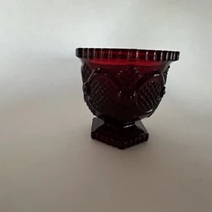 Avon 1876 Cape Cod Ruby Red Footed Sugar Bowl - Picture 1 of 4