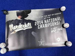 2014 National Champions DeMarini Vanderbilt Poster Baseball - Picture 1 of 1