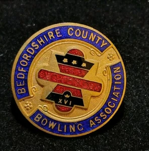 Bedfordshire County Bowling Association - Pin insignia esmaltada Bowls Club J51phd* - Imagen 1 de 5