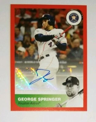 2019 Topps on Demand #21 Reflections Red Auto #20B-A George Springer Astros 3/5 - Image 1 of 2