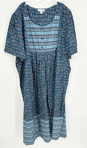 Only Necessities 34/36 4X Plus BLUE PURPLE Colorful Floral Mumu Boho - Picture 1 of 6