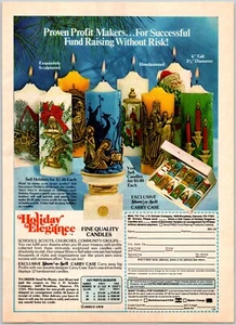 PRINT AD Holiday Elegance Fine Quality Candles 1980 Christmas for Fundraising - Picture 1 of 1