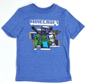 Minecraft Shirt Boys X-Small 4-5 Enderman Zombie Creeper Short Sleeve Gaming Tee - Picture 1 of 4