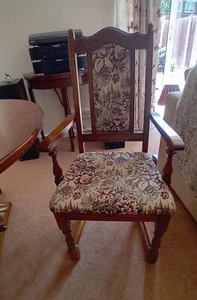 Vintage Old Charm Wood Bros Oak Extendable Dining Table And 4 Warwick Chairs - Picture 1 of 3