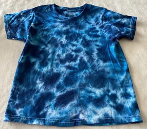 Camisa Fruit Of The Loom Niños Azul Blanca Tinte Corta Mangas Cortas Pequeña 5-6 - Imagen 1 de 7