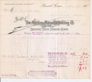 Vintage 27. April 1898 Horton Manufacturing Receipt signiert T S Skilton & Sons! - Bild 1 von 1