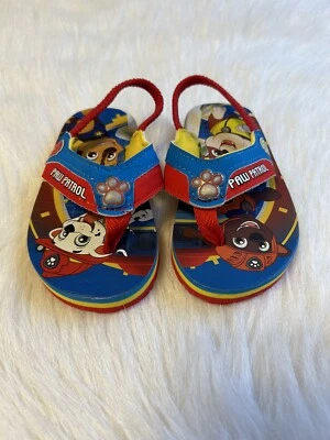 Сандалии-шлепанцы Paw Patrol стринги для мальчиков размер 7-8 - Изображение 1 из 4
