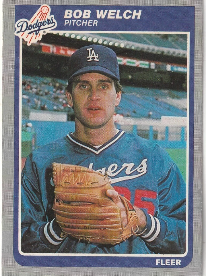 FREE SHIPPING-MINT-1985 Fleer Bob Welch #388 PLUS DODGERS BONUS CARDS - Image 1 of 1